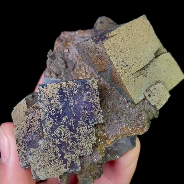 Natural Cubic Fluorite and Pyrite, Mineral Specimen:Yaogangxian,Hunan (75*60*50mm) - image 3