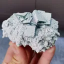Natural Cubic Fluorite and Quartz comes from Inner Mongolia ,China 65*50*30MM - image 3