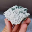 Natural Cubic Fluorite and Quartz comes from Inner Mongolia ,China 65*50*30MM - image 2