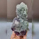 Natural Cubic Fluorite and Quartz Tower Symbiosis comes from Huanggangliang,Inner Mongolia 75*55*115MM - image 1