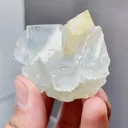 Natural Cubic Fluorite and Scheelite coexist comes from Xianghualing,Hunan 50*35*45MM - image 4