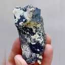Natural Cubic Fluorite & Black Wolframite, Mineral Specimens:Yaogangxian,Hunan (30*65*30mm) - image 3