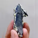 Natural Cubic Fluorite & Black Wolframite, Mineral Specimens:Yaogangxian,Hunan (30*65*30mm) - image 4