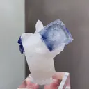 Natural Cubic Fluorite coexists with Jamstenite and Quartz comes from Yaogangxian,Hunan 45*20*55MM - image 4
