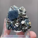 Natural Cubic Fluorite coexists with Jamstenite and Toxic Sand comes from Yaogangxian,Hunan 35*25*25MM - image 2