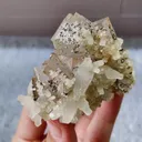 Natural Cubic Fluorite with Pyrite and Quartz Symbiosis  comes from Inner Mongolia,China 70*55*40MM - image 2