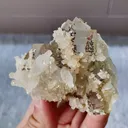 Natural Cubic Fluorite with Pyrite and Quartz Symbiosis  comes from Inner Mongolia,China 70*55*40MM - image 1