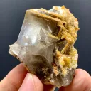 Natural Cubic Purple Phantom Fluorite with Calcite from Pakistan - image 2