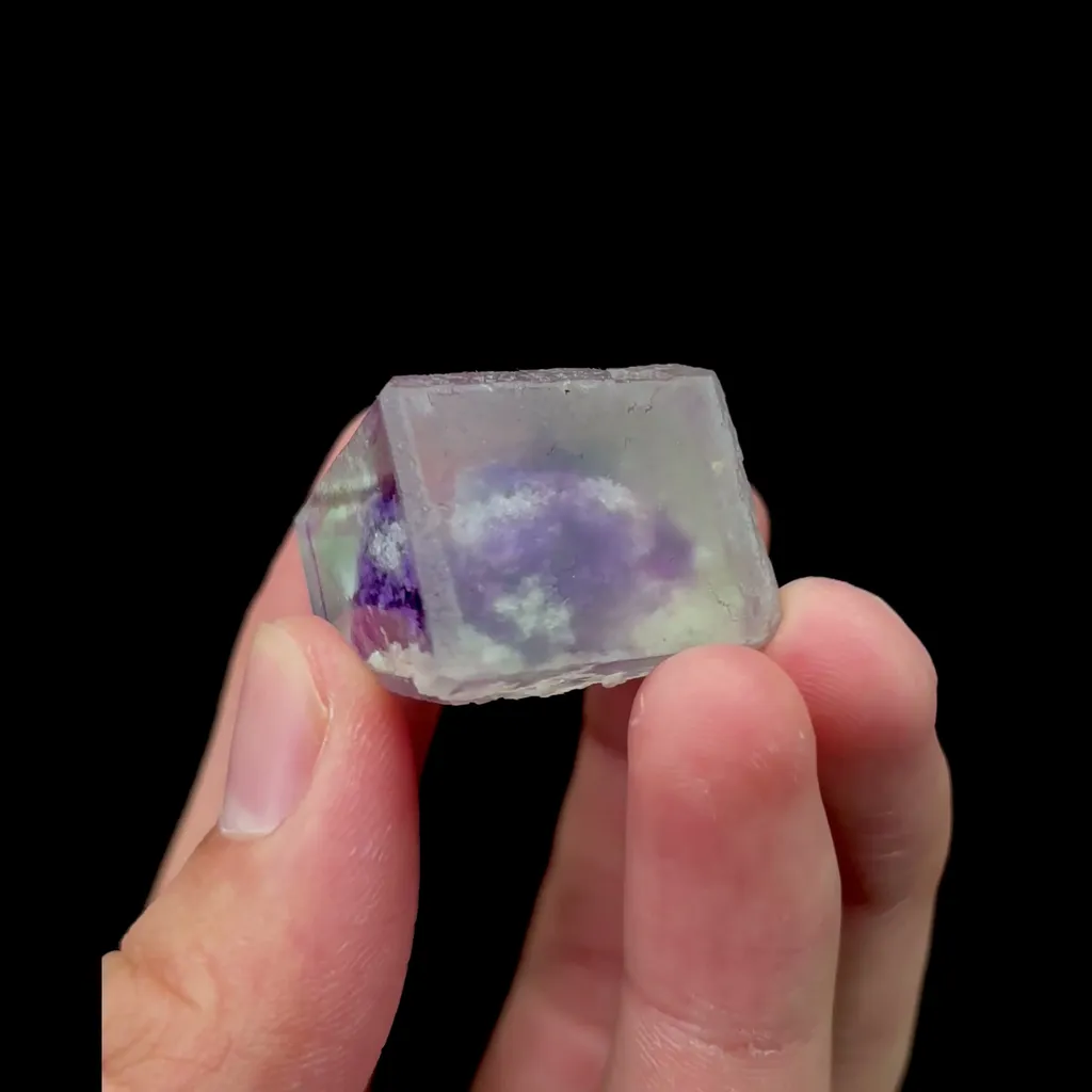 Natural Cubic Tower Phantom Fluorite Mineral Specimen,High Quality Specimen,SHANGBAO,HUNAN,CHINA(22*25*20mm) - image 3