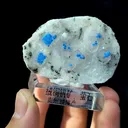 Natural Cyanotrichite Coexisting With Fluorite comes from Qinglong,Guizhou 55*20*35MM - image 1