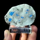 Natural Cyanotrichite Coexisting With Fluorite comes from Qinglong,Guizhou 55*20*35MM - image 5