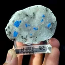 Natural Cyanotrichite Coexisting With Fluorite comes from Qinglong,Guizhou 55*20*35MM - image 4