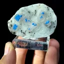 Natural Cyanotrichite Coexisting With Fluorite comes from Qinglong,Guizhou 55*20*35MM - image 2