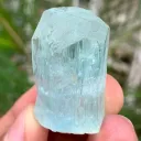 Natural DIamond Cut Blue Aquamarine Crystal from Pakistan - image 6