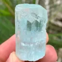 Natural DIamond Cut Blue Aquamarine Crystal from Pakistan - image 3