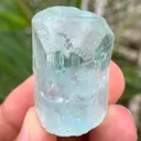 Natural DIamond Cut Blue Aquamarine Crystal from Pakistan - image 2