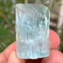 Natural DIamond Cut Blue Aquamarine Crystal from Pakistan - image 8