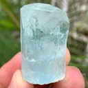Natural DIamond Cut Blue Aquamarine Crystal from Pakistan - image 4