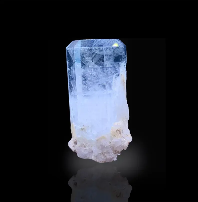 Natural Diamond Cut Terminated Aquamarine Crystal With Feldspar, Aquamarine Specimen, Raw Aquamarine, Minerals Specimen From Shigar - - image 5