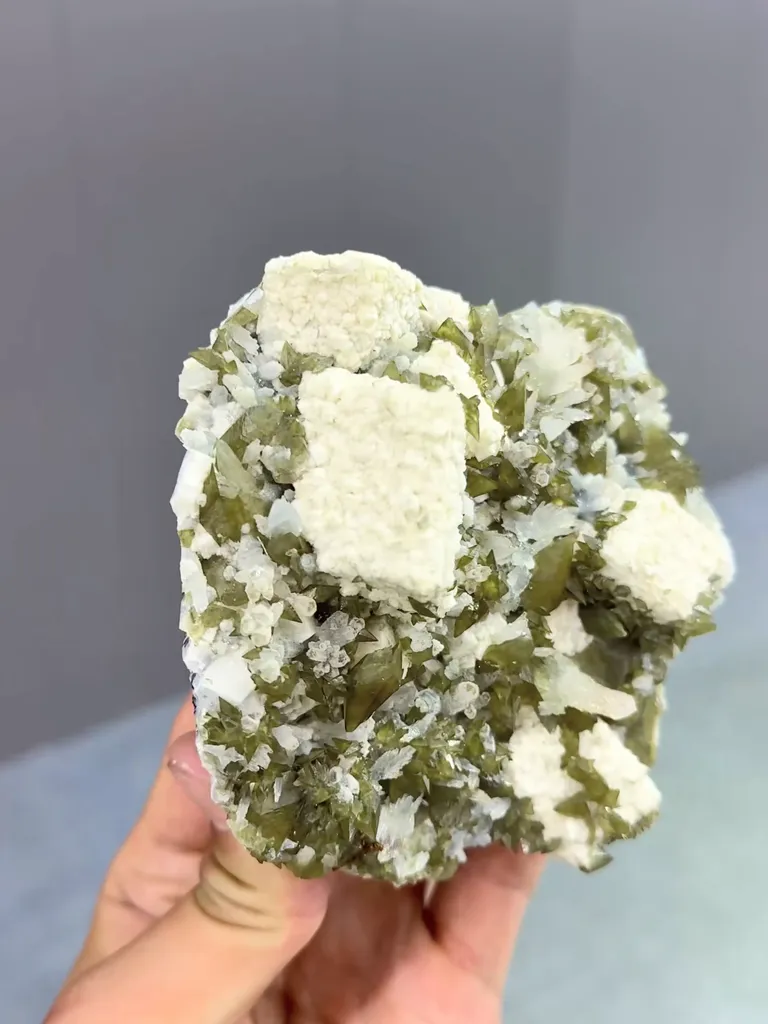 Natural Dolomite and Bicolor Calcite coexist comes from Anhui,Hunan 105*45*95MM - image 4