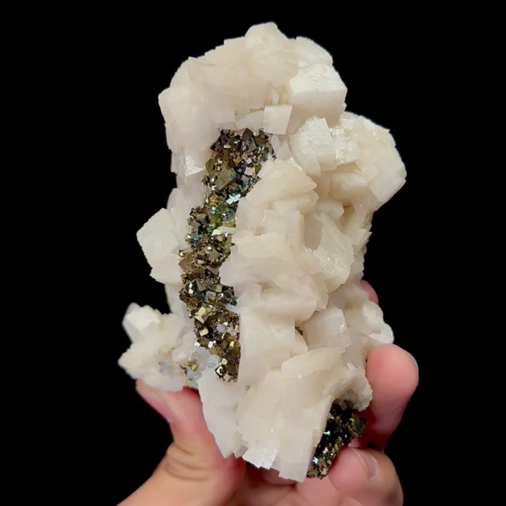 Natural Dolomite and Pyrite,Mineral Specimen:HUNAN,China (85*100*55mm) - image 3
