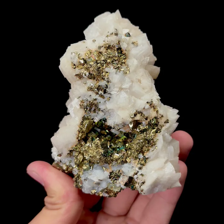 Natural Dolomite and Pyrite,Mineral Specimen:HUNAN,China (85*100*55mm) - image 2