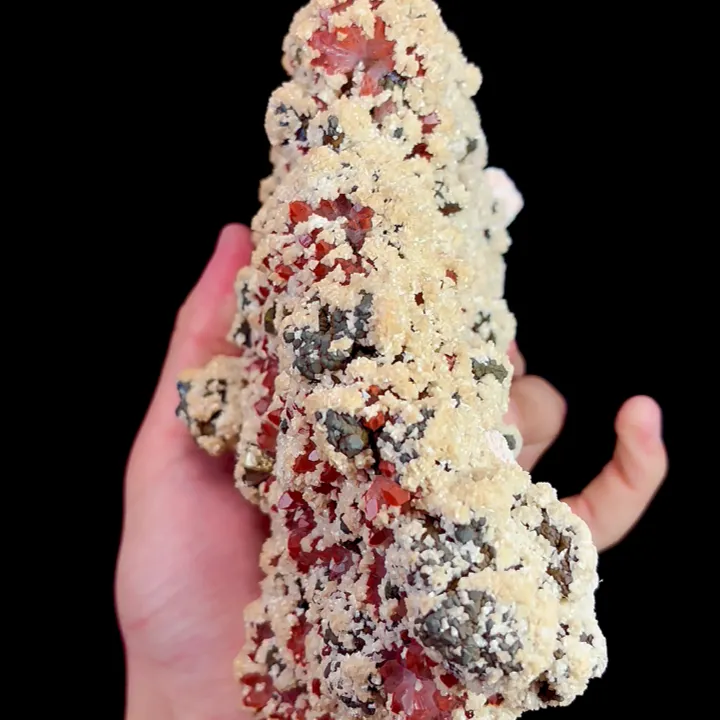 Natural Dolomite and Red Quartz, Mineral Specimen:Jiangxi,China (200*125*85MM) - image 5
