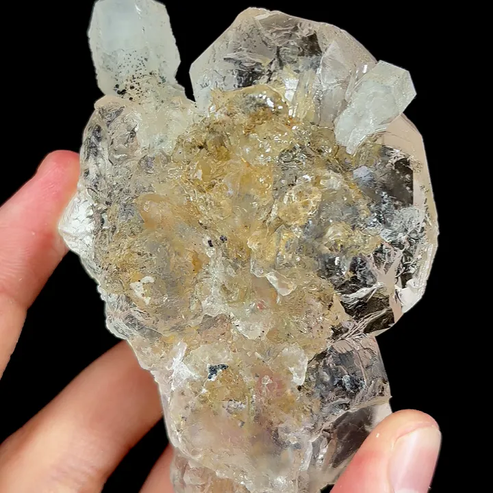 Natural Enhydro Fluorite and Quartz, Mineral Specimen: Huanggangliang,Inner Mongolia (85*60*35MM) - image 3