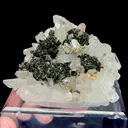 Natural Epidote and Clear Quartz Cluster, Mineral Specimen:Meigu,Sichuan (95*75*40MM) - image 4