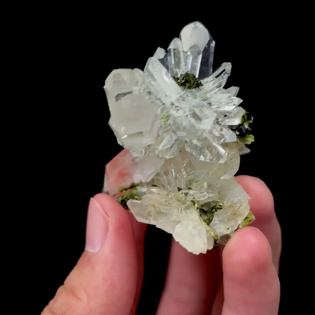Natural Epidote and Crystal Cluster Mineral Specimen,High Quality Specimen,JINKOUHE,SICHUAN,CHINA(51*46*50mm) - image 5