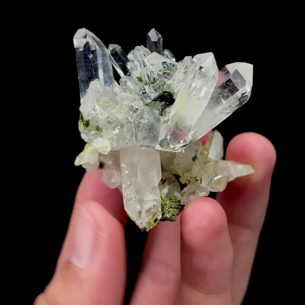 Natural Epidote and Crystal Cluster Mineral Specimen,High Quality Specimen,JINKOUHE,SICHUAN,CHINA(51*46*50mm) - image 3