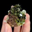 Natural Epidote and Quartz, Mineral Specimen:Sichuan,China (45*35*35MM) - image 3