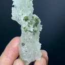 Natural Etched Terminated Epidote Cluster On Quartz, Etched Quartz, Green Epidote, Raw Epidote, Minerals Specimen From Skardu - 35 Gram - image 6