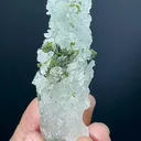 Natural Etched Terminated Epidote Cluster On Quartz, Etched Quartz, Green Epidote, Raw Epidote, Minerals Specimen From Skardu - 35 Gram - image 4