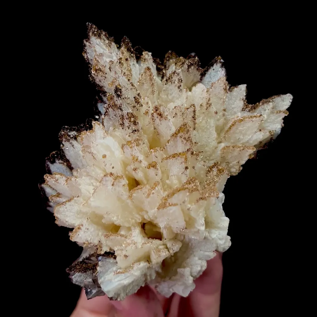 Natural Feather Calcite and Goethite Mineral Specimen,High Quality Specimen,ANHUI,CHINA(86*83*95mm) image