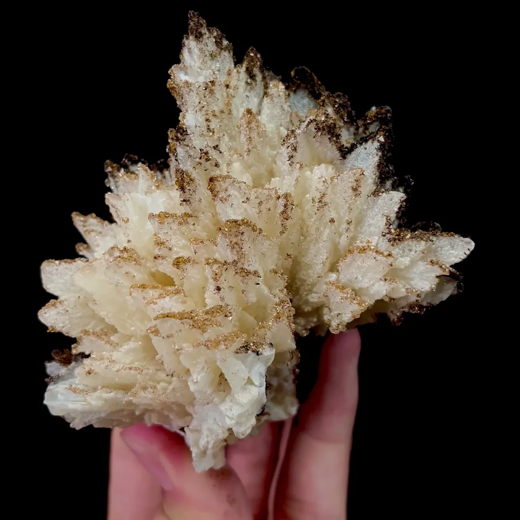 Natural Feather Calcite and Goethite Mineral Specimen,High Quality Specimen,ANHUI,CHINA(86*83*95mm) - image 4