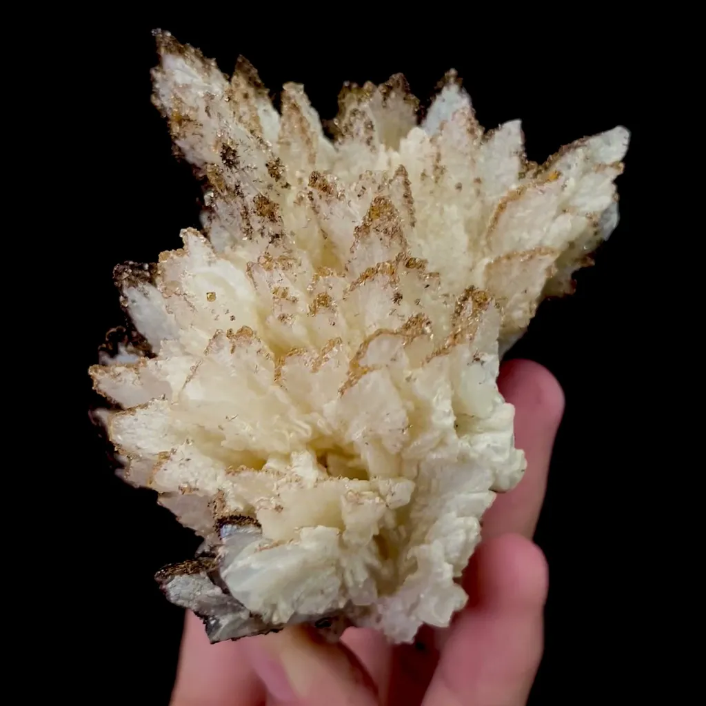 Natural Feather Calcite and Goethite Mineral Specimen,High Quality Specimen,ANHUI,CHINA(86*83*95mm) - image 2