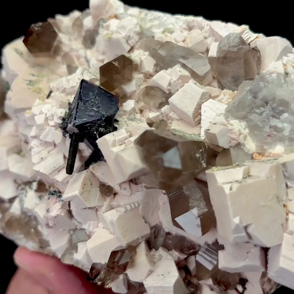 Natural Feldspar, Smoky Crystal and Fluorite Symbiosis Mineral Specimen,High Quality Specimen,FUJIAN,CHINA(145*80*52mm) - image 3