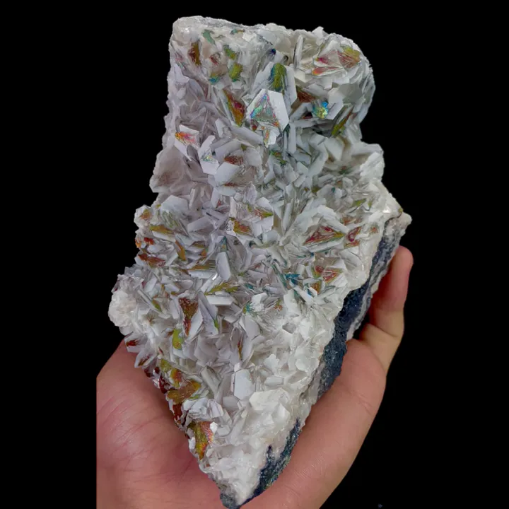 Natural Flake Calcite and Colored Pyrite, Mineral Specimen:Fujian,China (95*160*110MM) - image 5