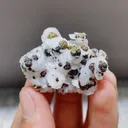 Natural Flake Calcite and Coloured Pyrite Symbiosis comes from Fujian,China 35*30*20MM - image 2