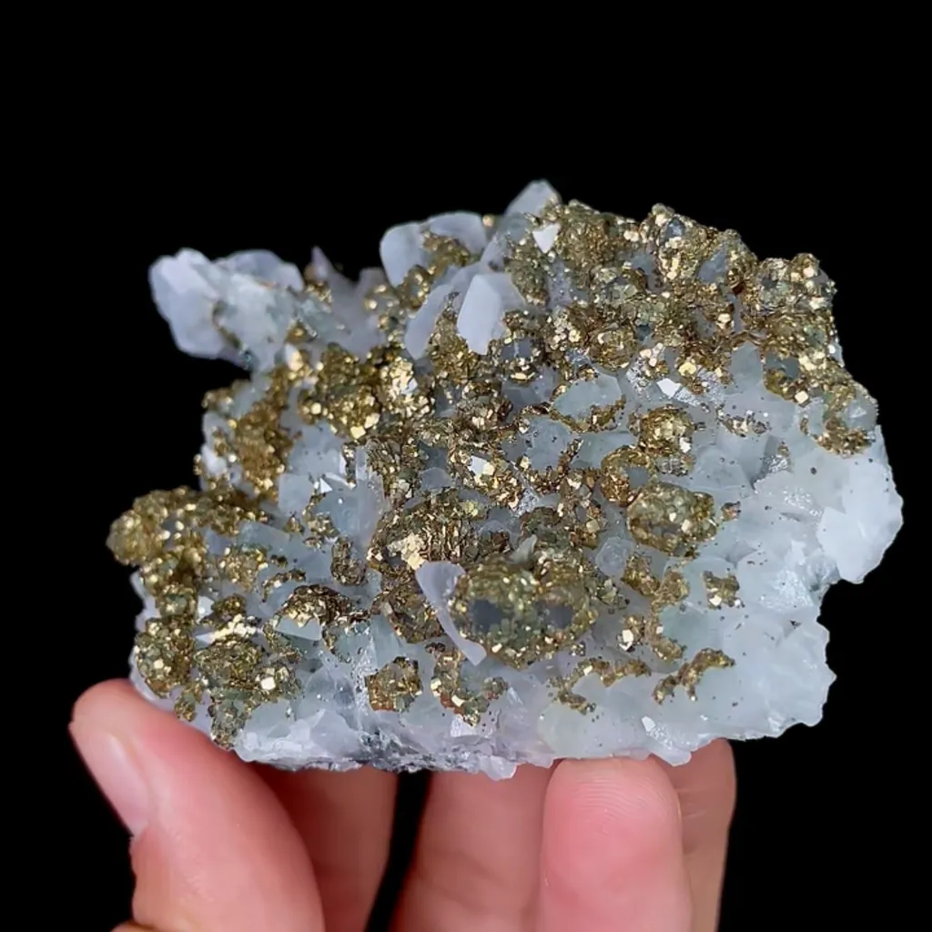 Natural Flake Calcite and Pyrite, Mineral Specimen:Fujian,China (80*70*25MM) - image 2
