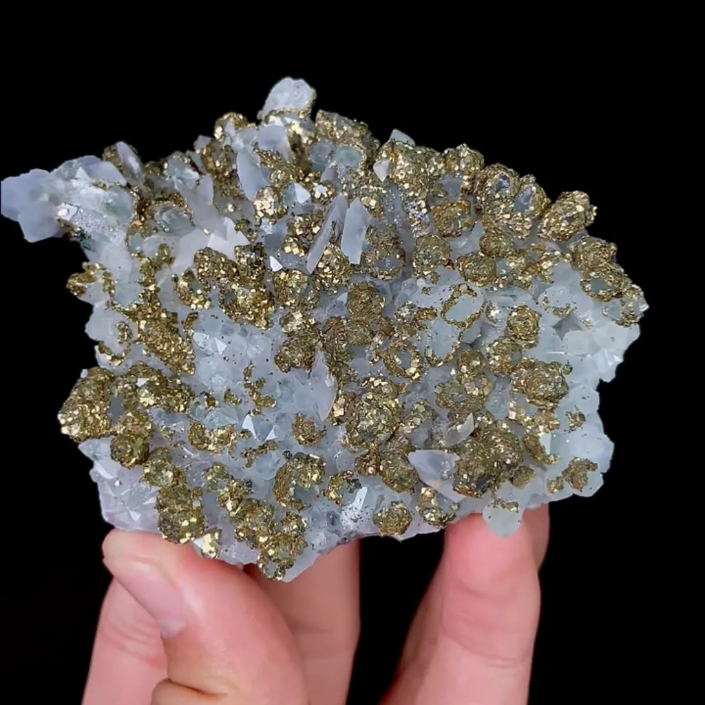 Natural Flake Calcite and Pyrite, Mineral Specimen:Fujian,China (80*70*25MM) - image 4
