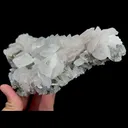 Natural Flaky Calcite and Clear Quartz Cluster with Pyrite, Mineral Specimen:Fujian,China (180*85*35MM) - image 4