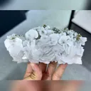 Natural Flaky Calcite and Pyrite and Quartz coexist comes from Fujian,China 150*45*65MM - image 1