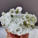 Natural Flaky Calcite and Quartz coexist with Pyrite comes from Fujian,China 90*30*70MM - image 2