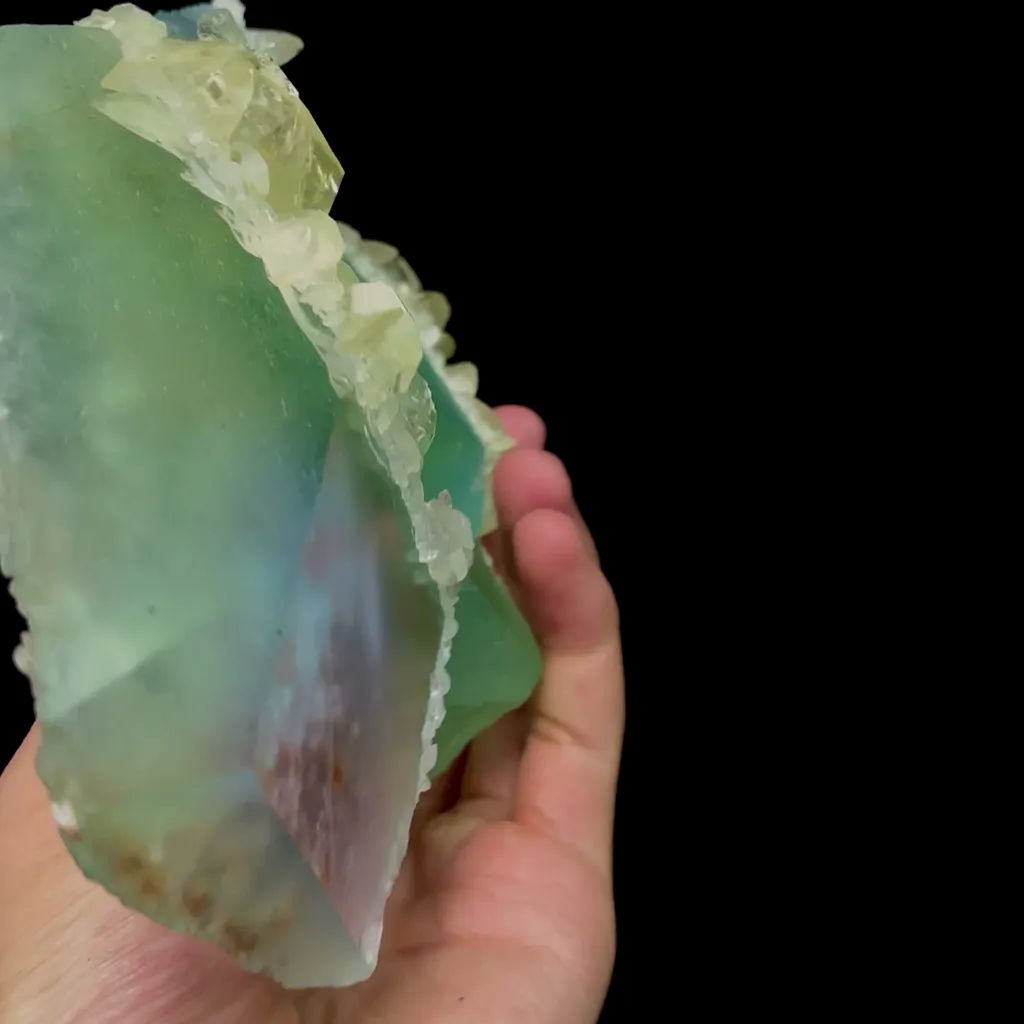 Natural Floating Green Fluorite and Calcite Mineral Specimen,High Quality Specimen,FUJIAN,CHINA(195*130*32mm) - image 3