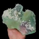 Natural Floating Green Fluorite and Calcite Mineral Specimen,High Quality Specimen,FUJIAN,CHINA(195*130*32mm) - image 4