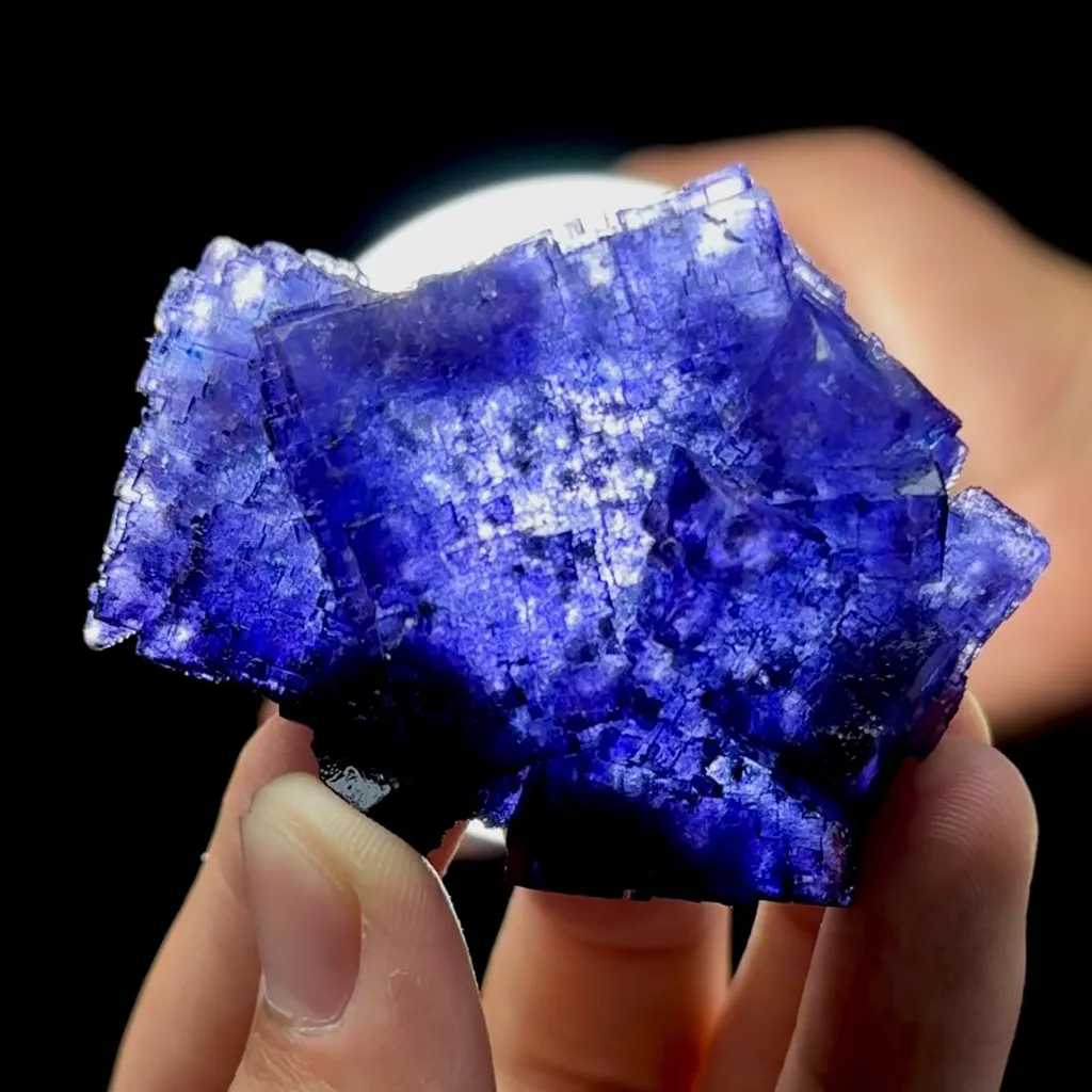 Natural Floating Purple Fluorite on Matrix Mineral Specimen,High Quality Specimen,XINJIANG,CHINA(60*47*20mm) - image 3