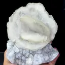 Natural Fluorescent Flower-like Calcite and Crystal Coexist comes from Fujian,China 115*100*150MM - image 5