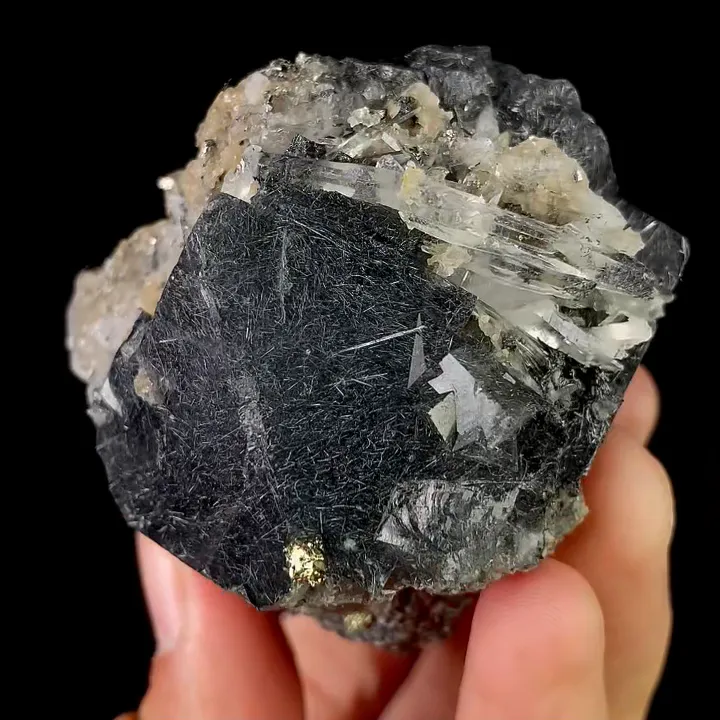 Natural Fluorite and Bismuthinite, Mineral Specimen: Yaogangxian,Hunan (50*55*50MM) - image 6